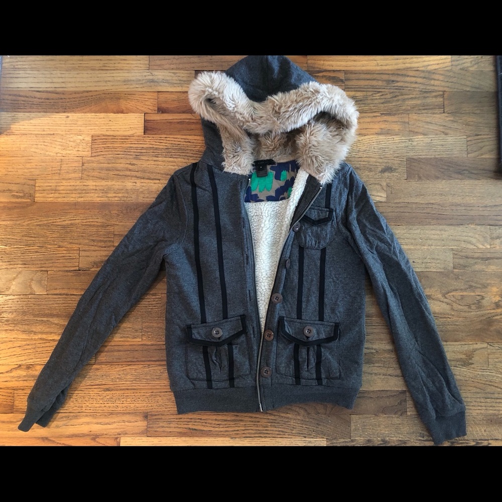 Marc by Marc Jacobs Gray Zip Up Hoodie